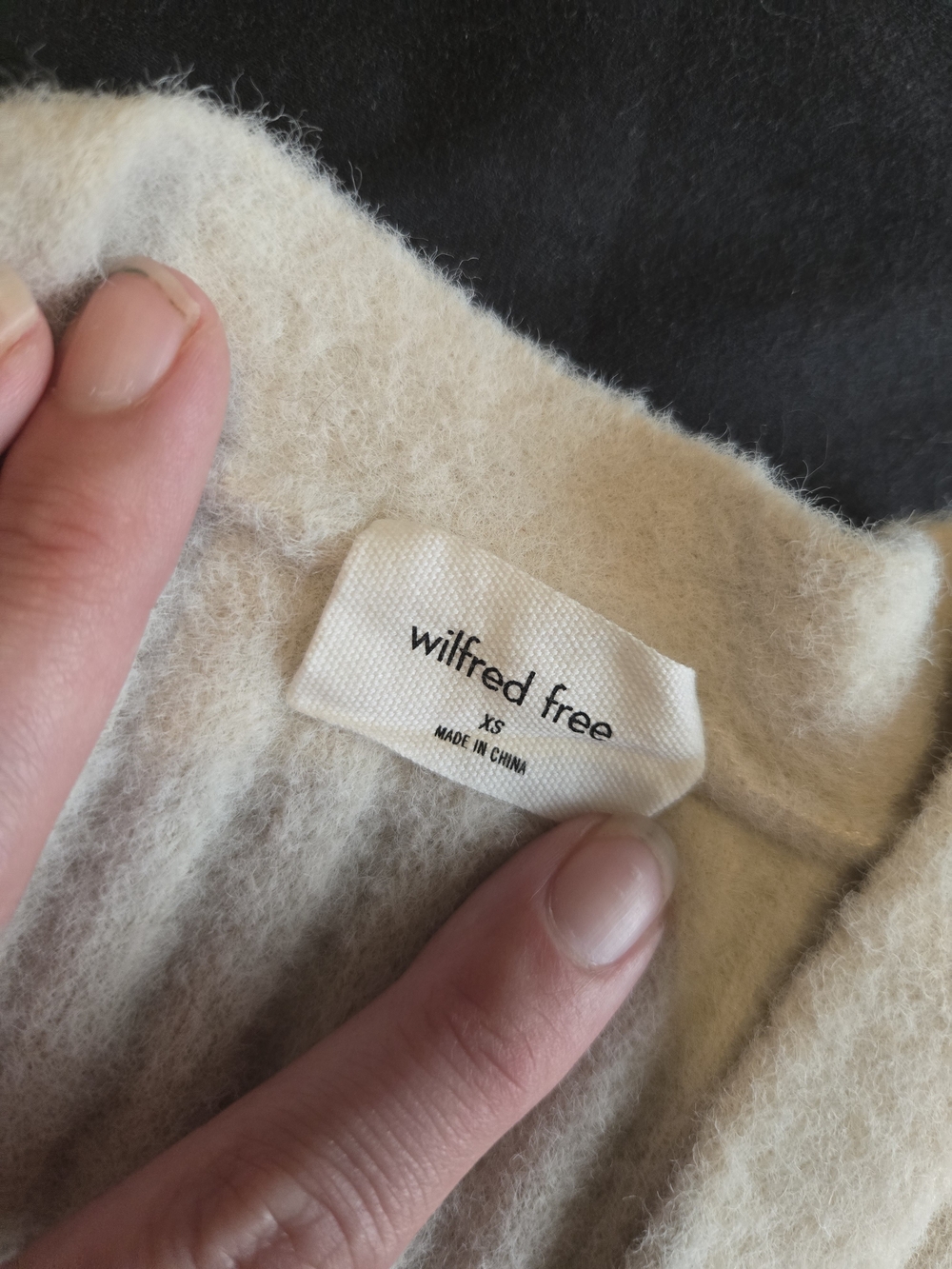 Wilfred Cream Ribbed Button-Front Cardigan - Picture 4 of 5